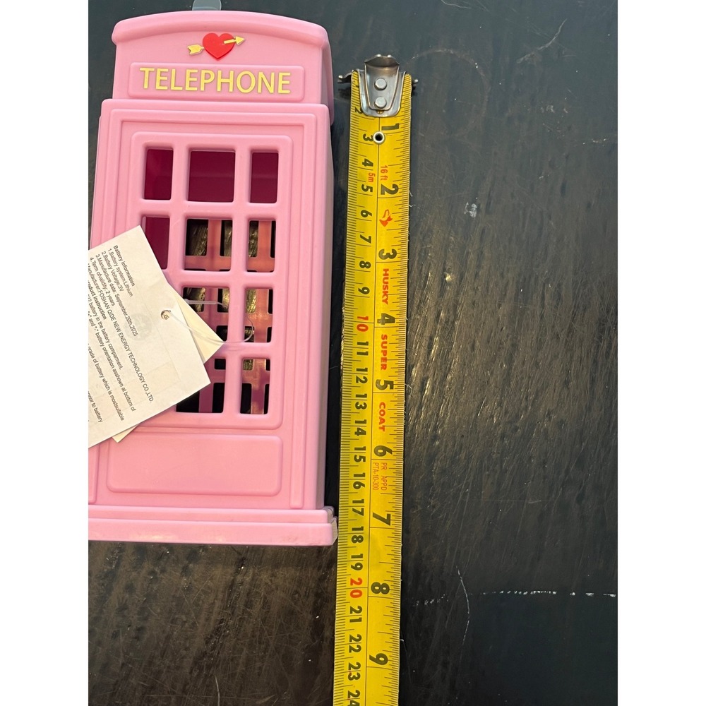 2026 Target Bullseye Playground Valentines Pink Telephone Booth Lights Up NWT - Picture 6 of 6